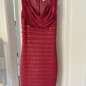 Arden B Red Sleeveless Cowl Neck Bodycon Mini Dress